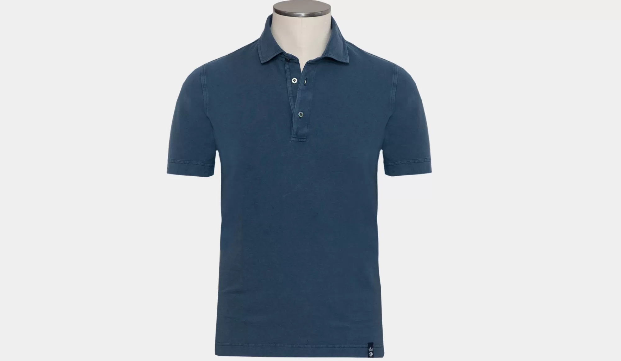 Outlet Drumohr Polo Garment Dyed Piquet Navy