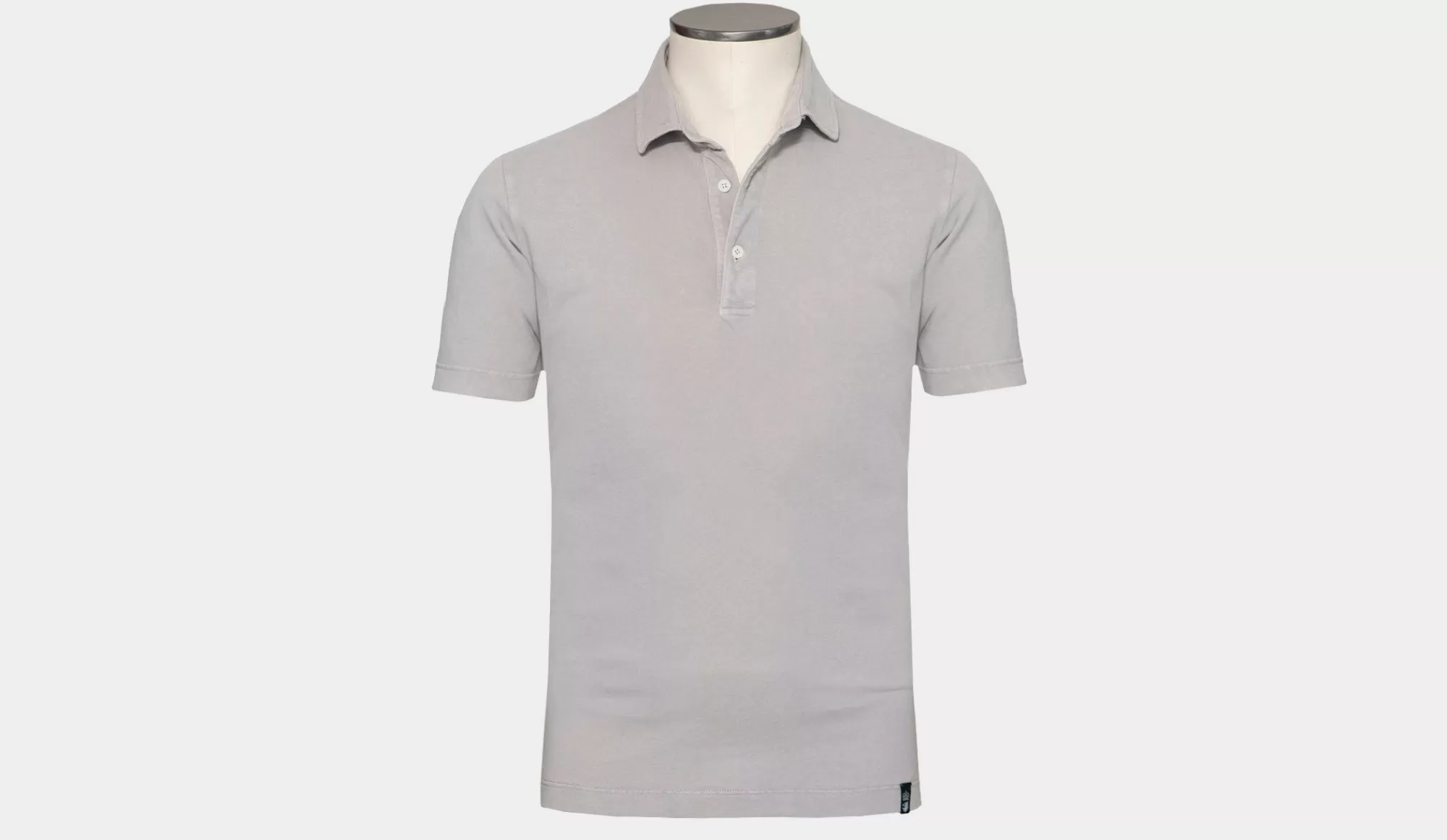 Online Drumohr Polo Garment Dyed Stone