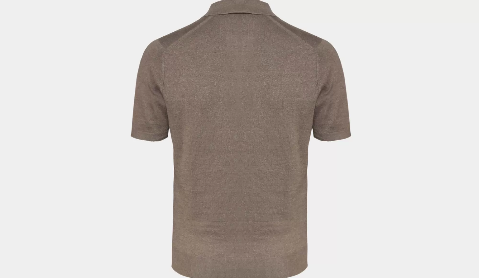 Cheap Drumohr Polo Linen-Stretch Taupe