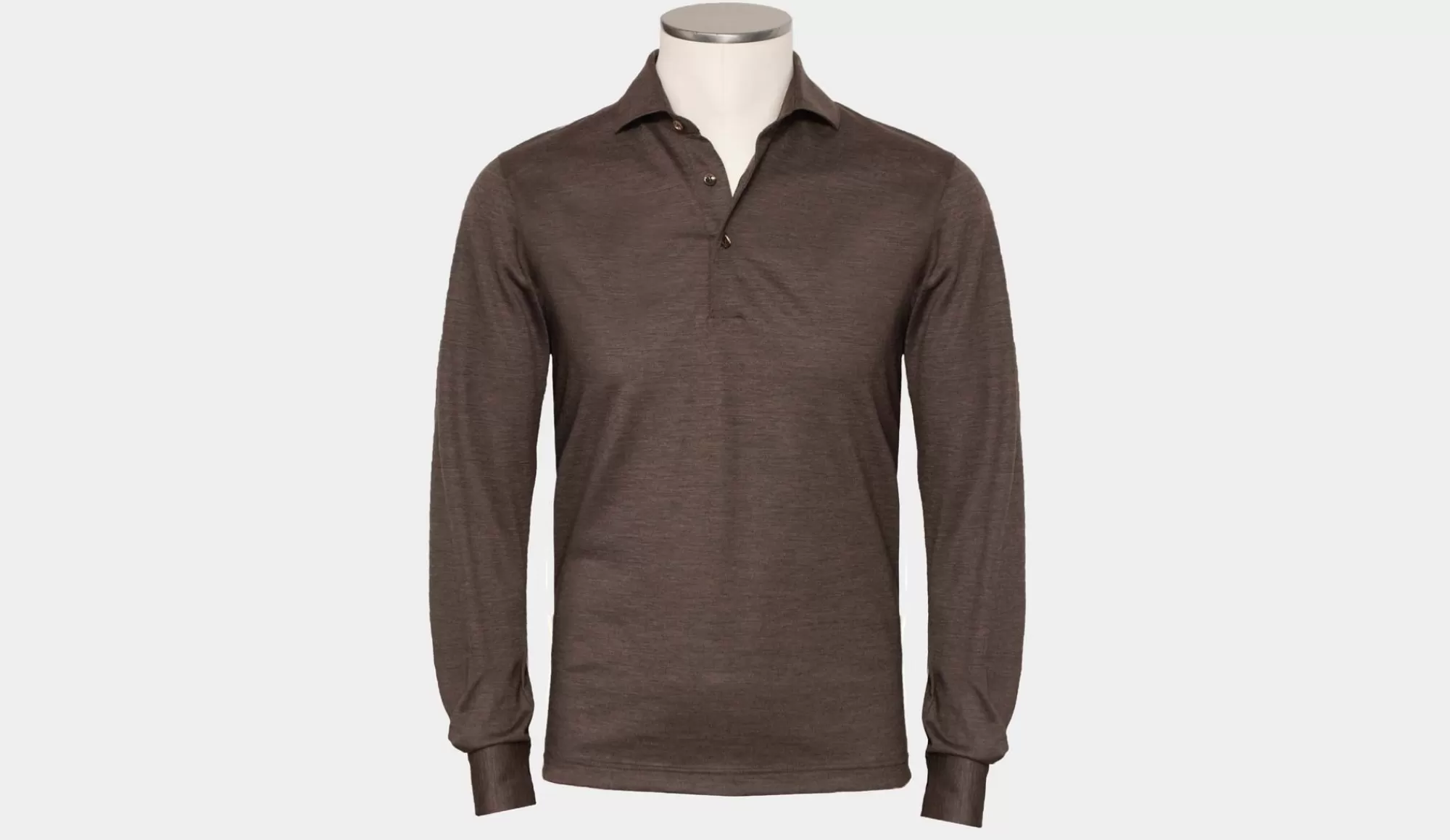 Hot Gran Sasso Polo Long Sleeve Brown