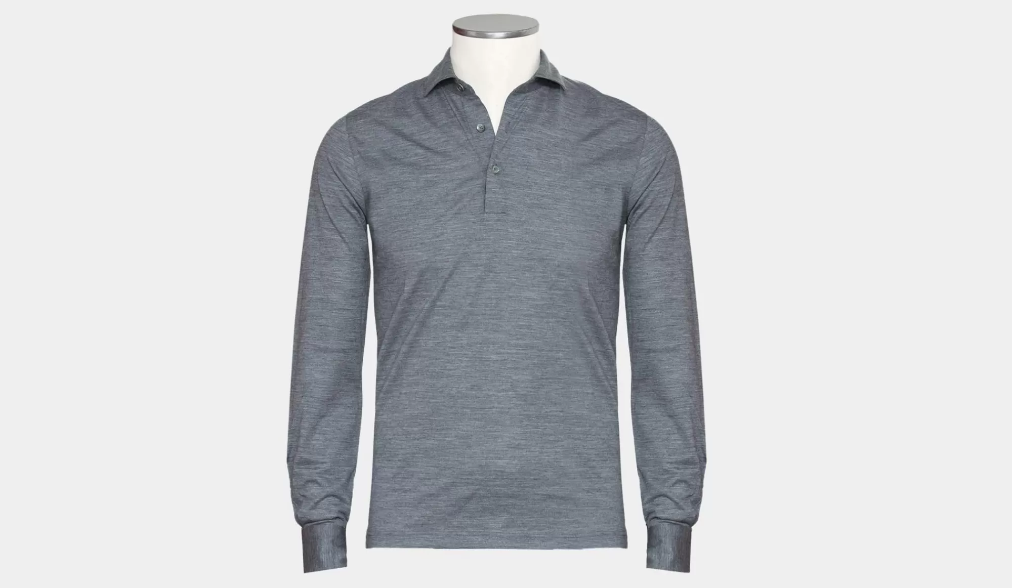 Cheap Gran Sasso Polo Long Sleeve Grey