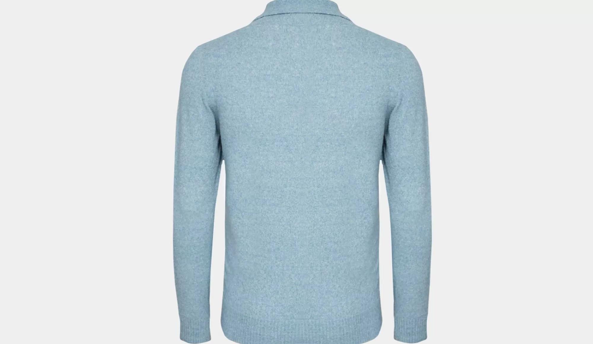 Clearance Zanone Polo Longsleeve Boucle Light Blue