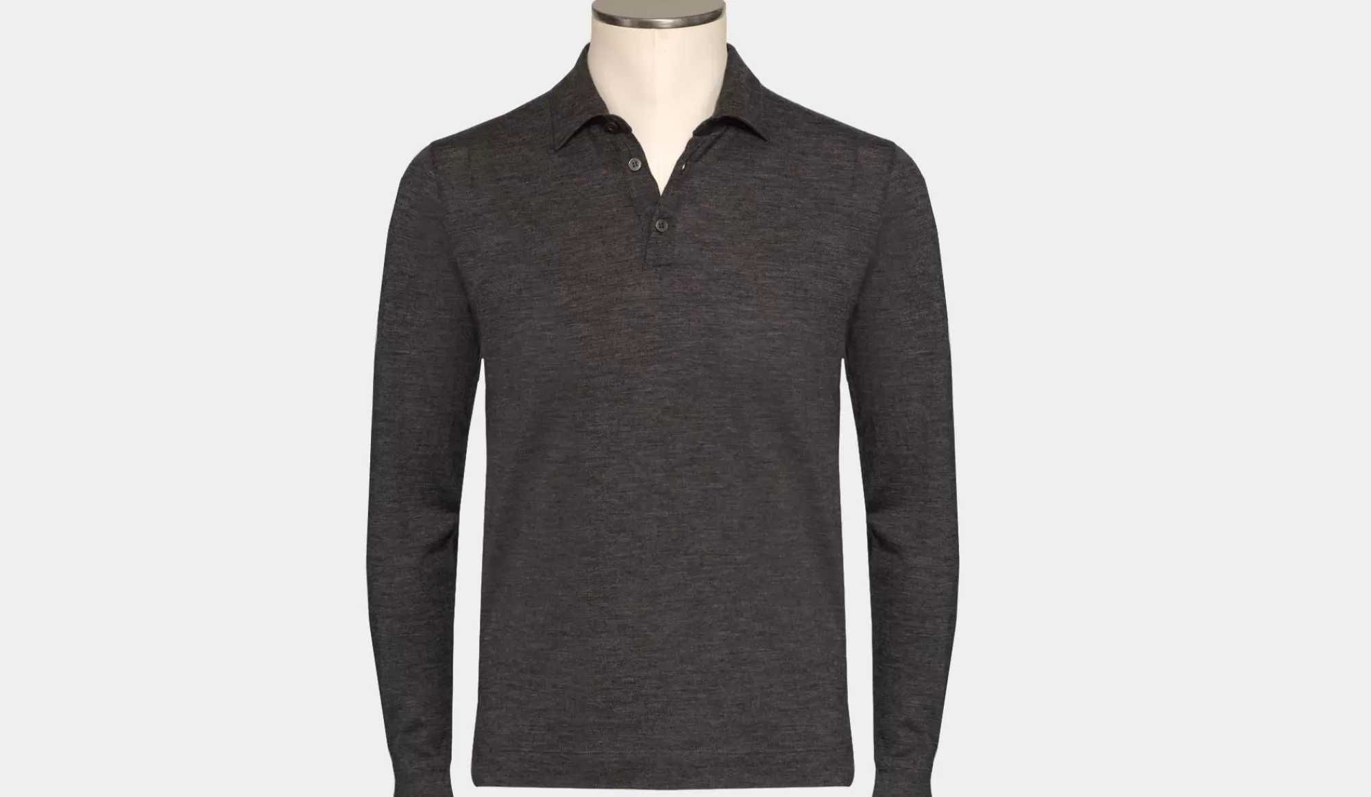 Fashion Zanone Polo Longsleeve Wool Grey