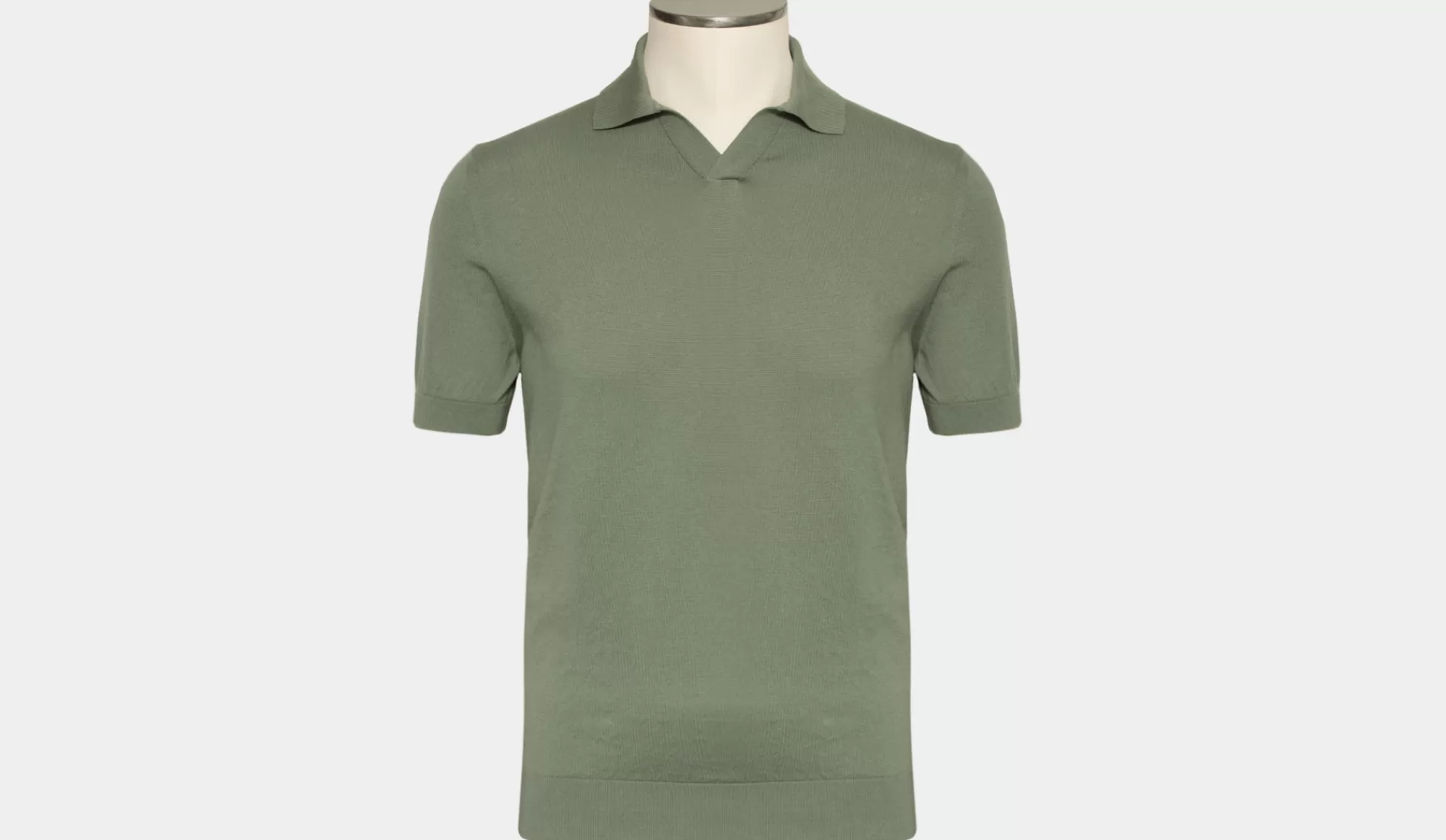 Sale Fedeli Polo V-Neck 'supima' Green