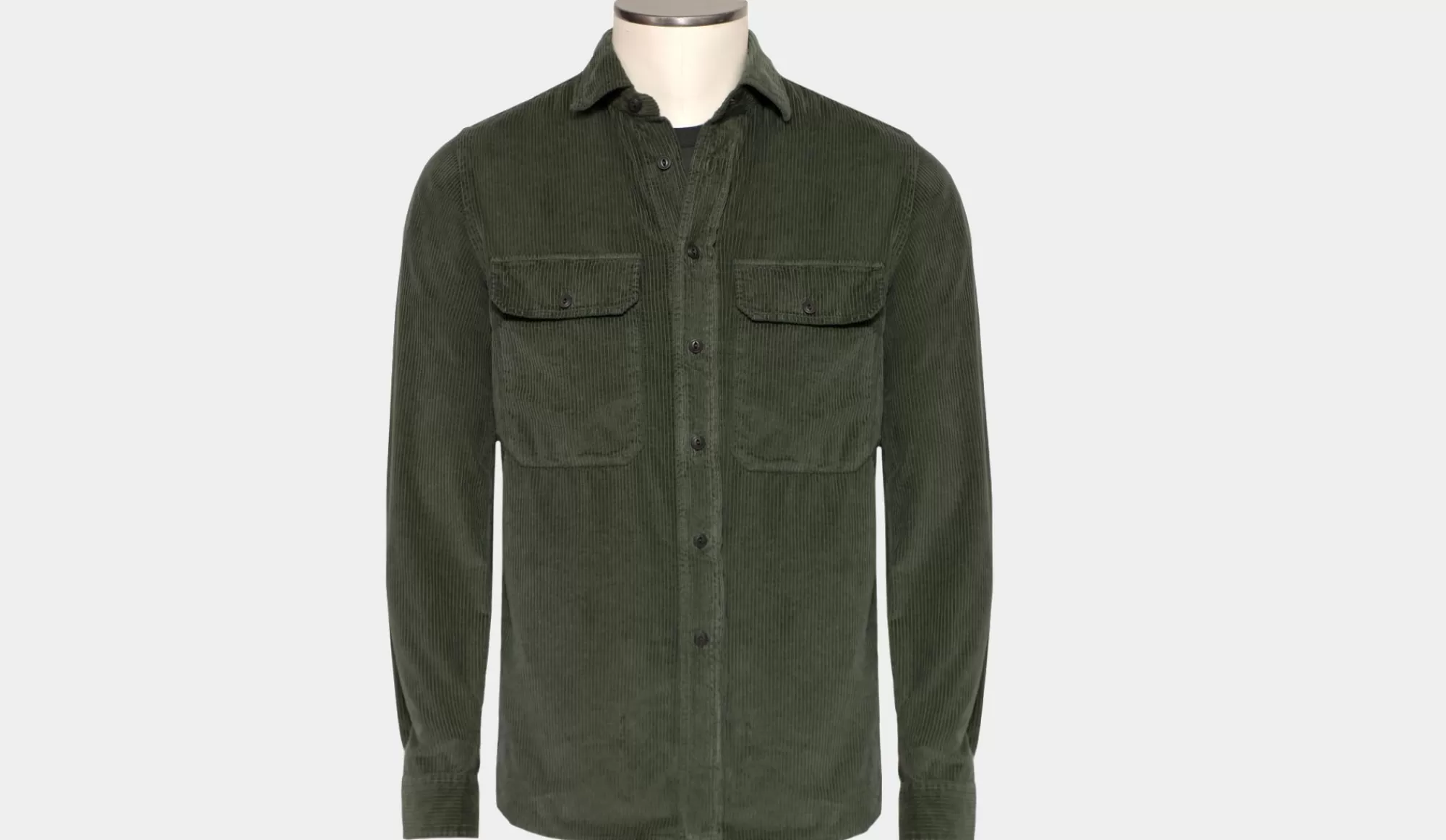 Flash Sale Xacus Ribcord Overshirt Green