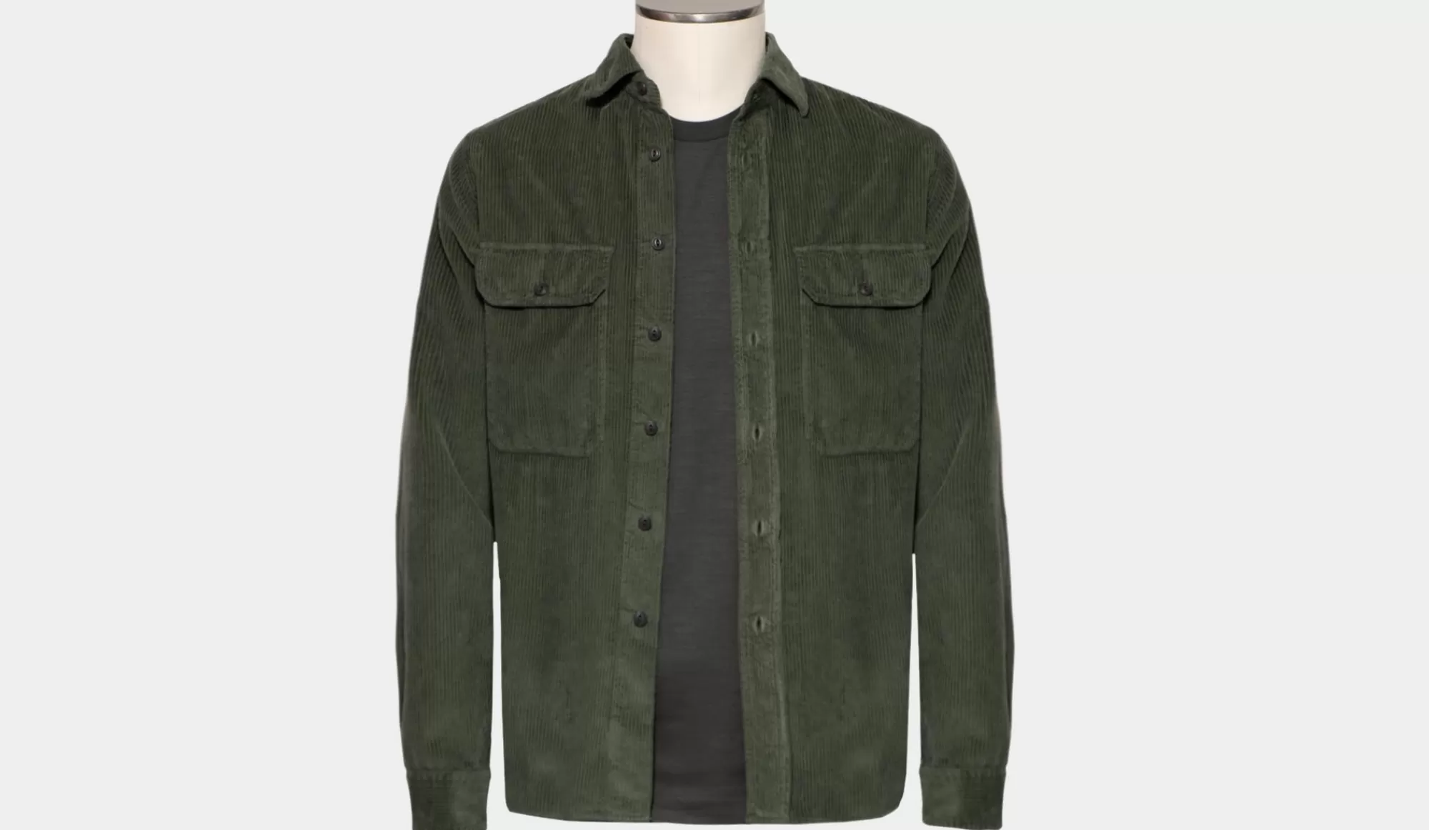 Flash Sale Xacus Ribcord Overshirt Green