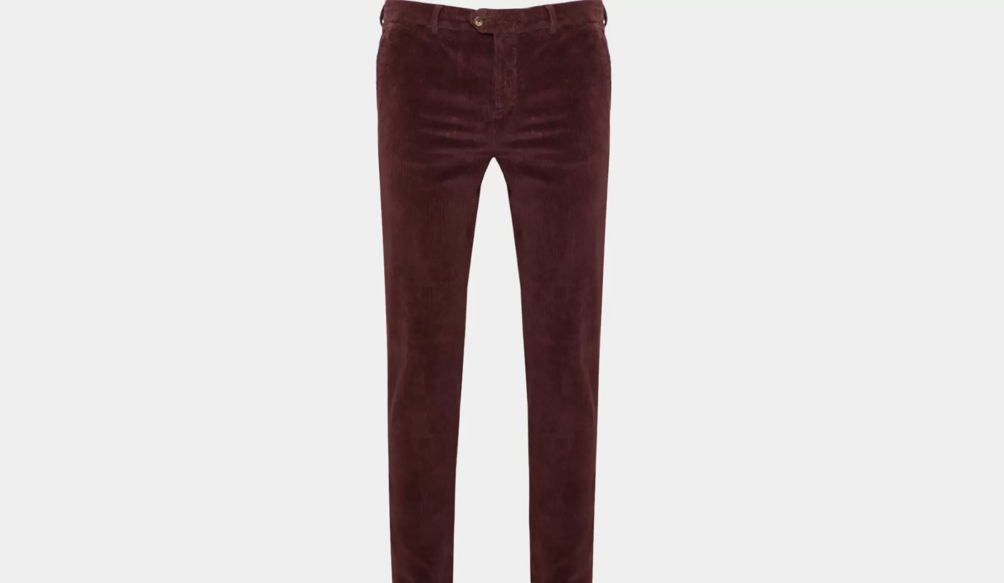 Shop Marco Pescarolo Ribcord Trousers Burgundy