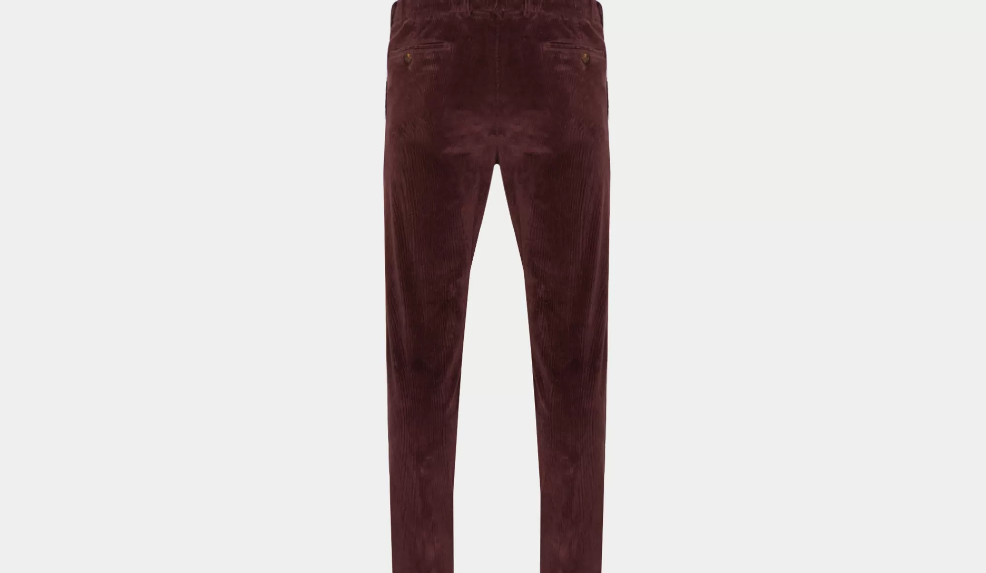 Shop Marco Pescarolo Ribcord Trousers Burgundy