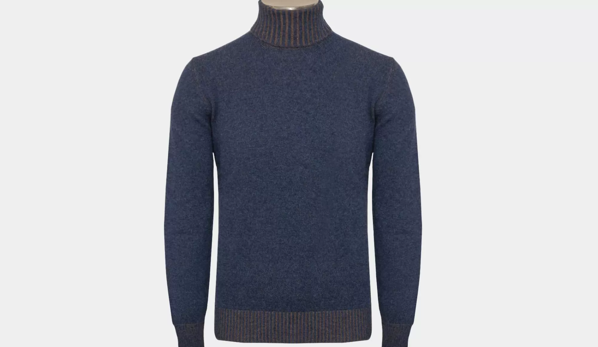 New Gran Sasso Roll Neck Blue-Brown