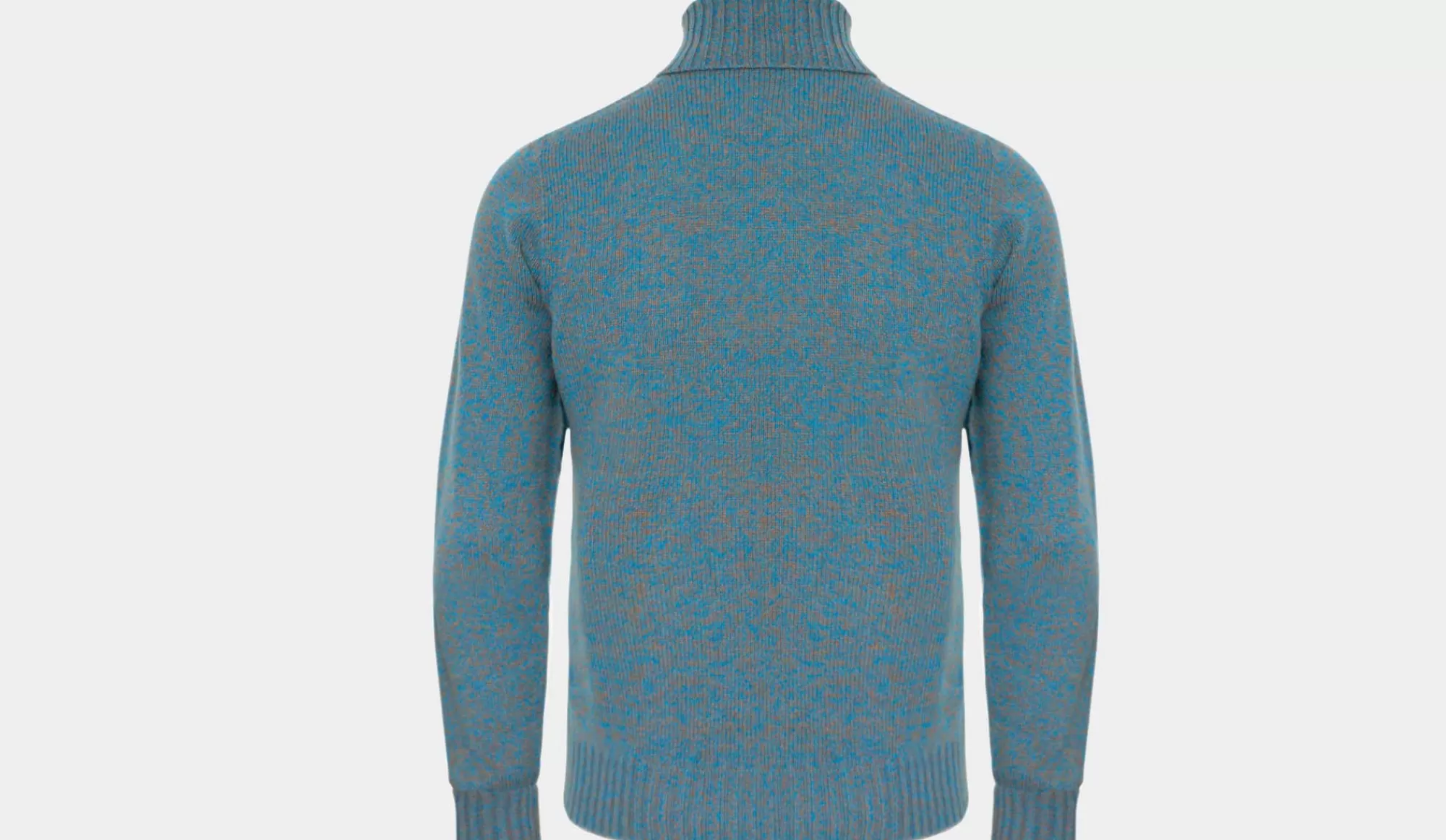 Cheap Drumohr Roll Neck Caramel Blue Melange