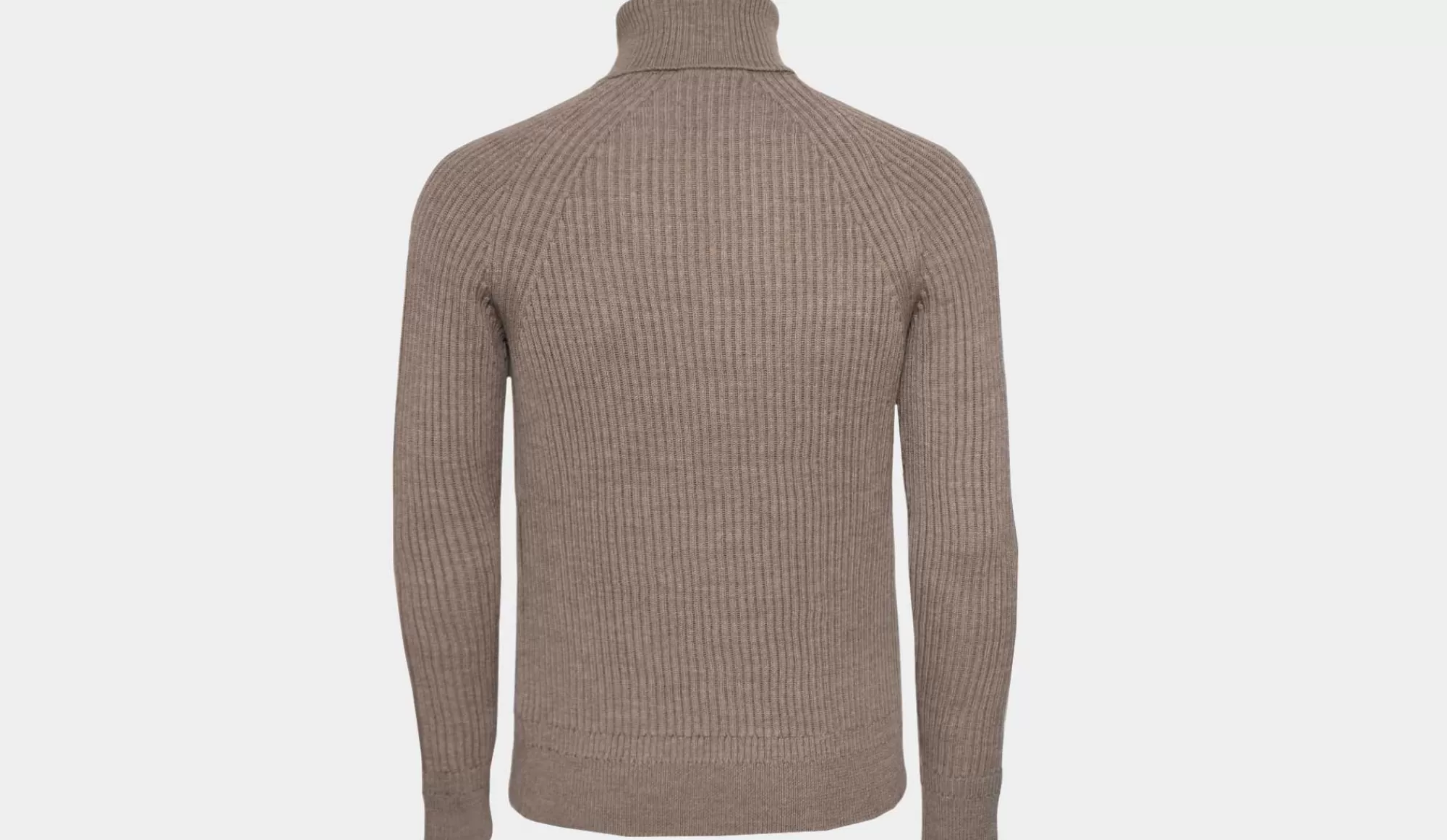 Flash Sale Zanone Roll Neck "English Rib" Taupe