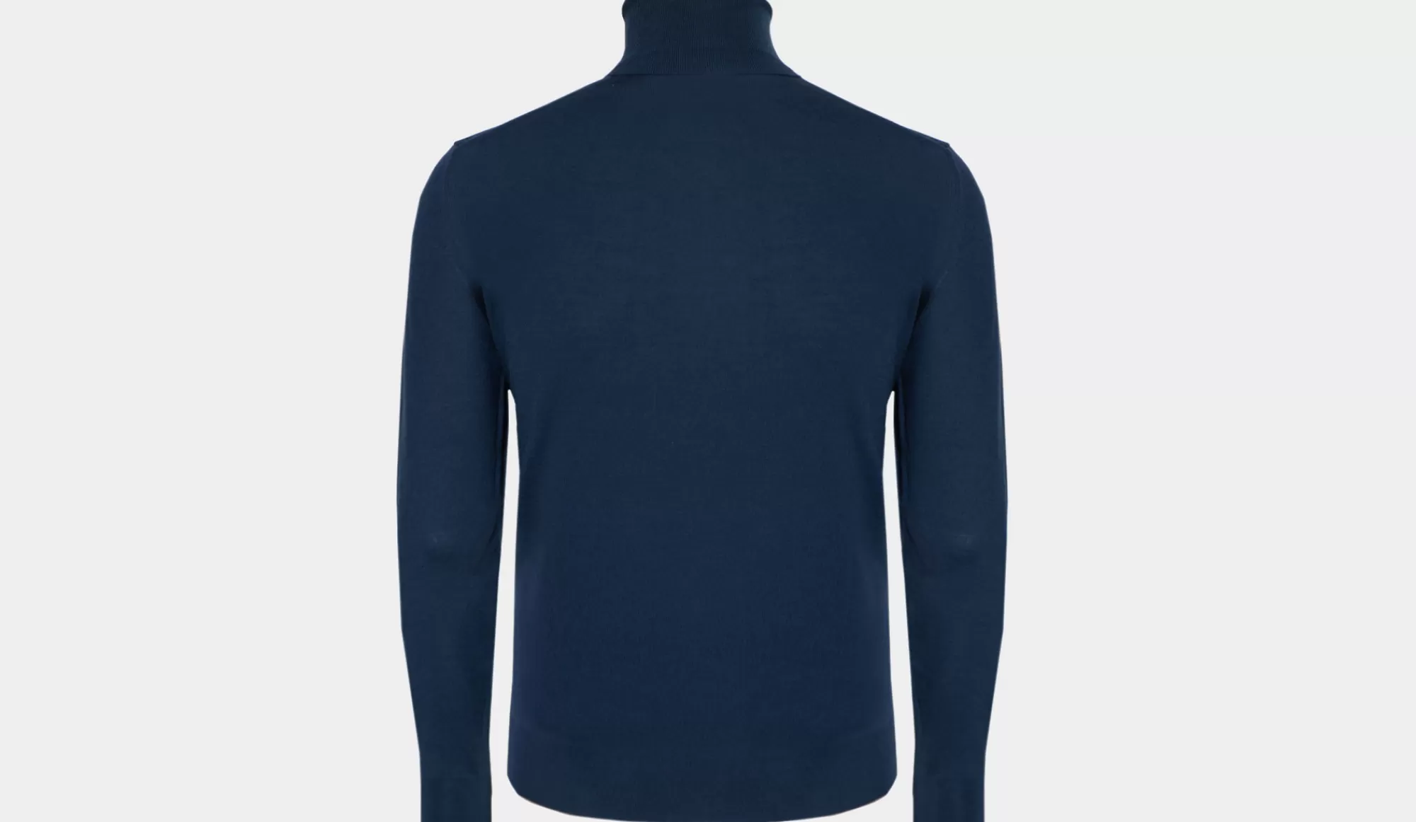 Fashion Drumohr Roll Neck Wool S140 Blue