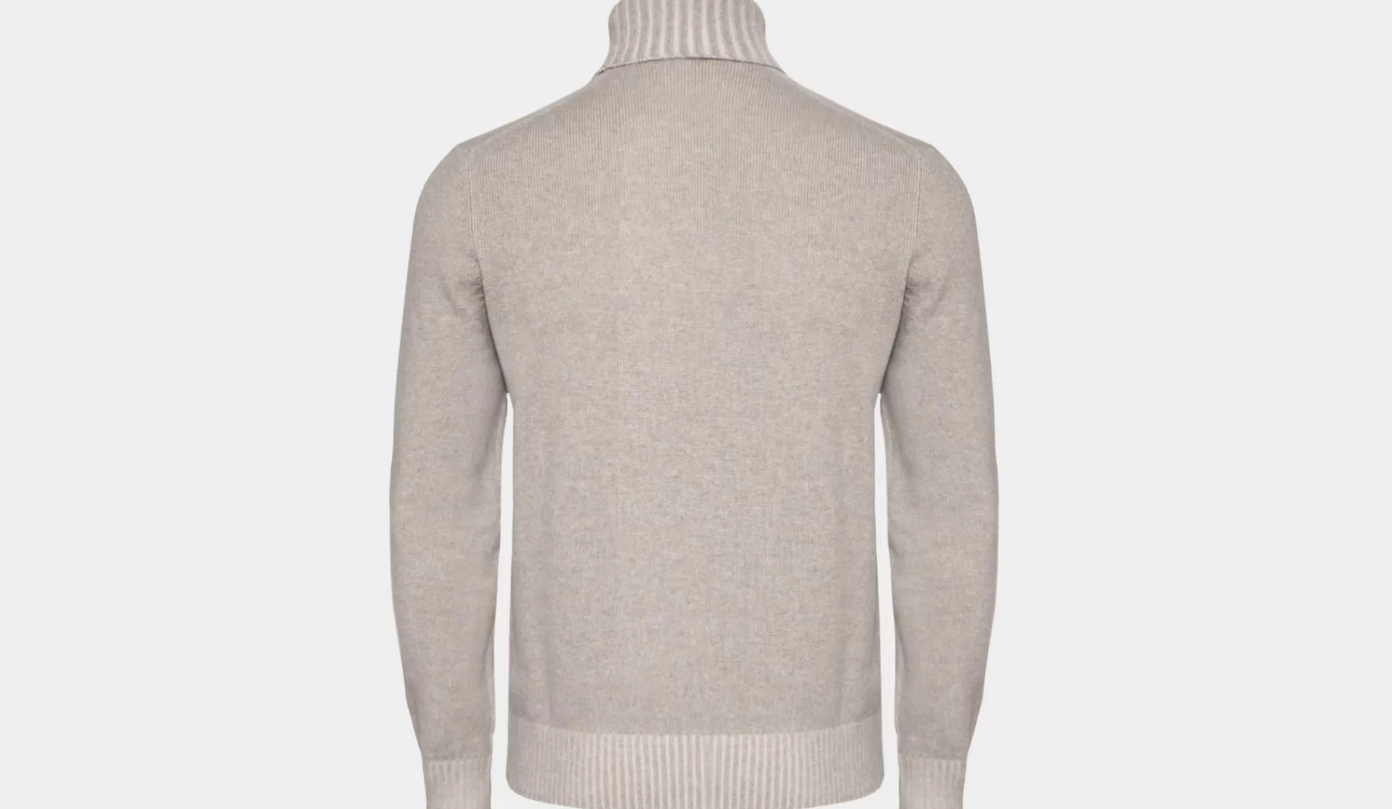 Outlet Gran Sasso Roll-Neck Contrast Greige