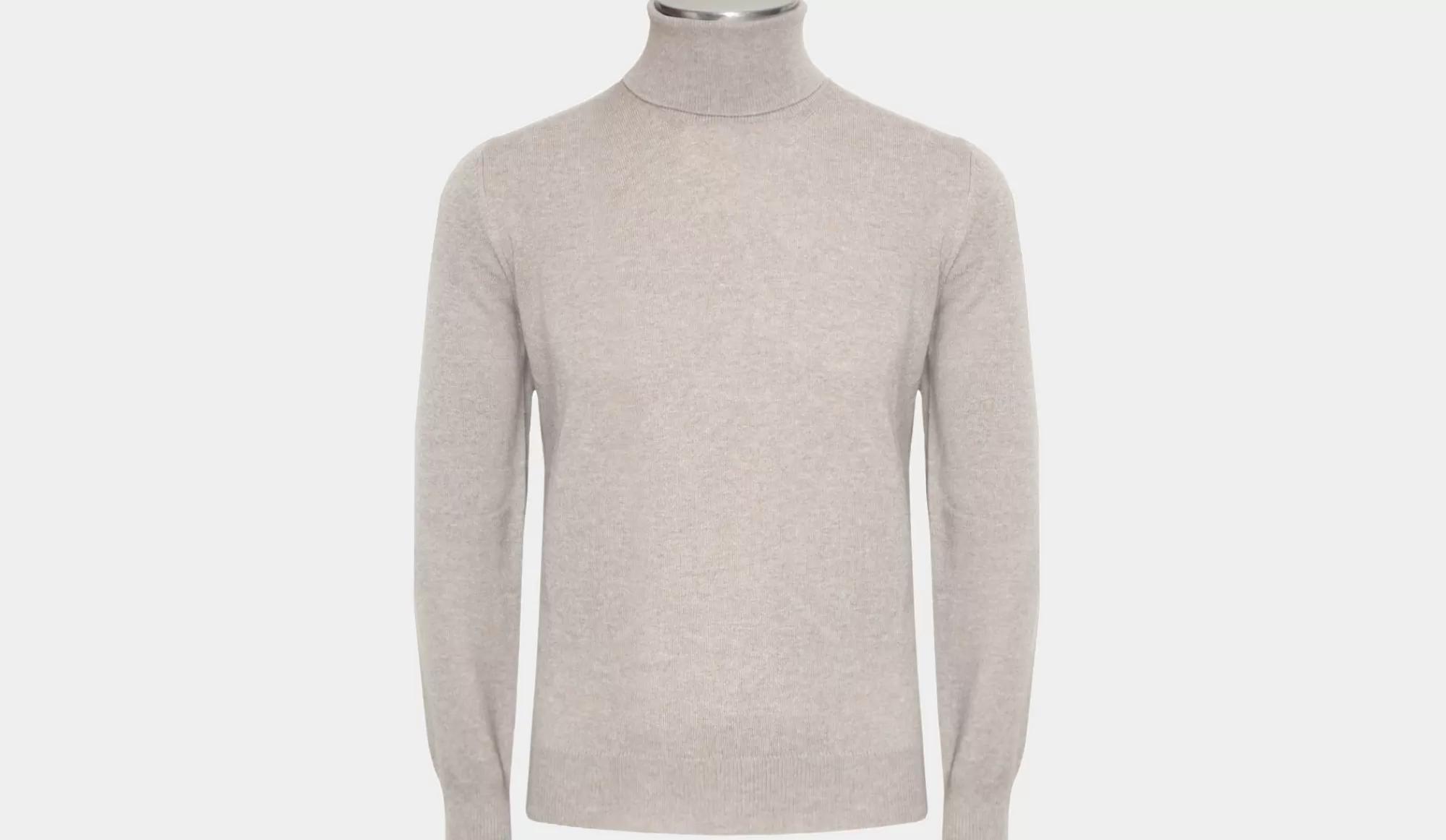 Shop Gran Sasso Roll-Neck Light Grey-Beige