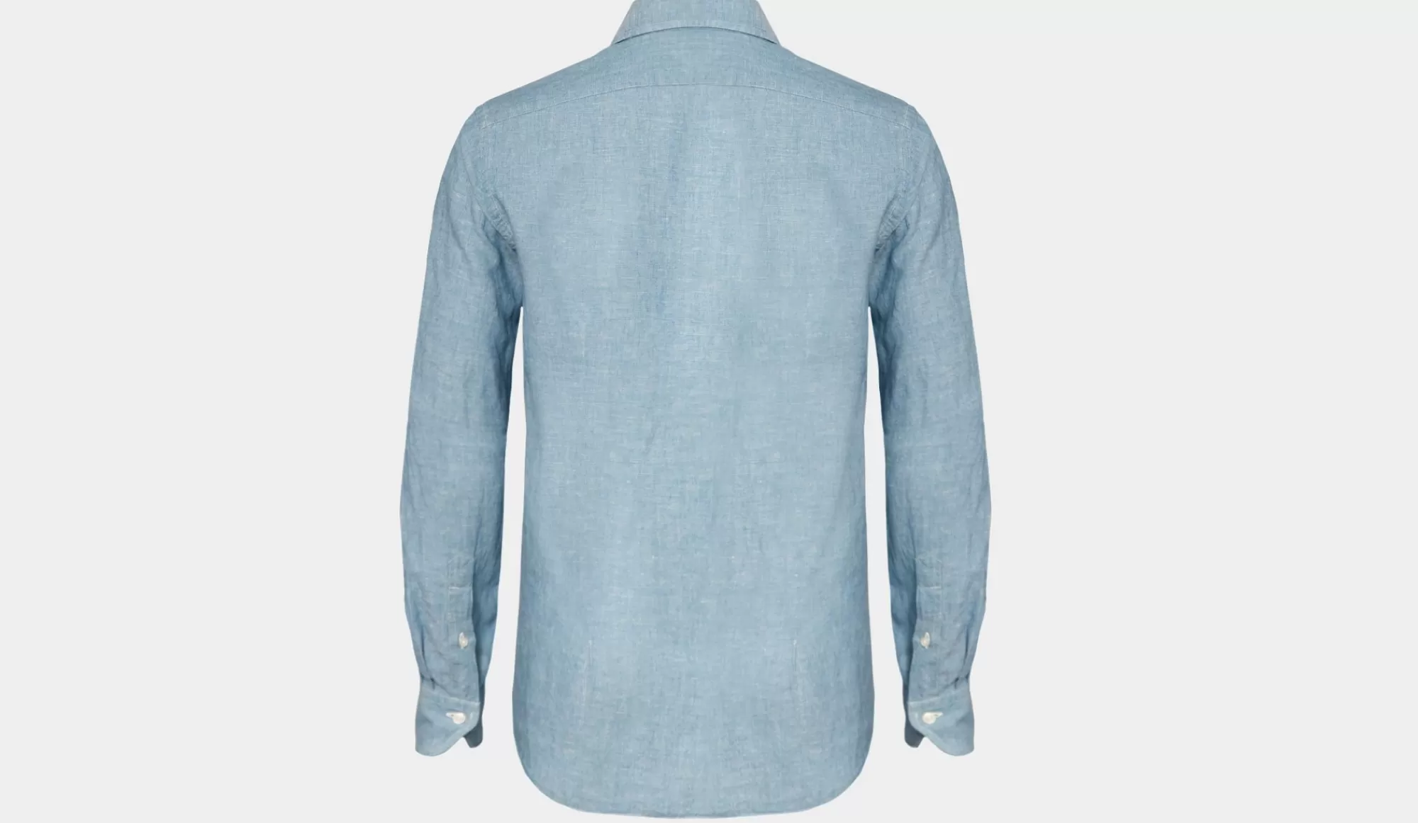 Hot Xacus Shirt Chambray Cotton-Linen Blue