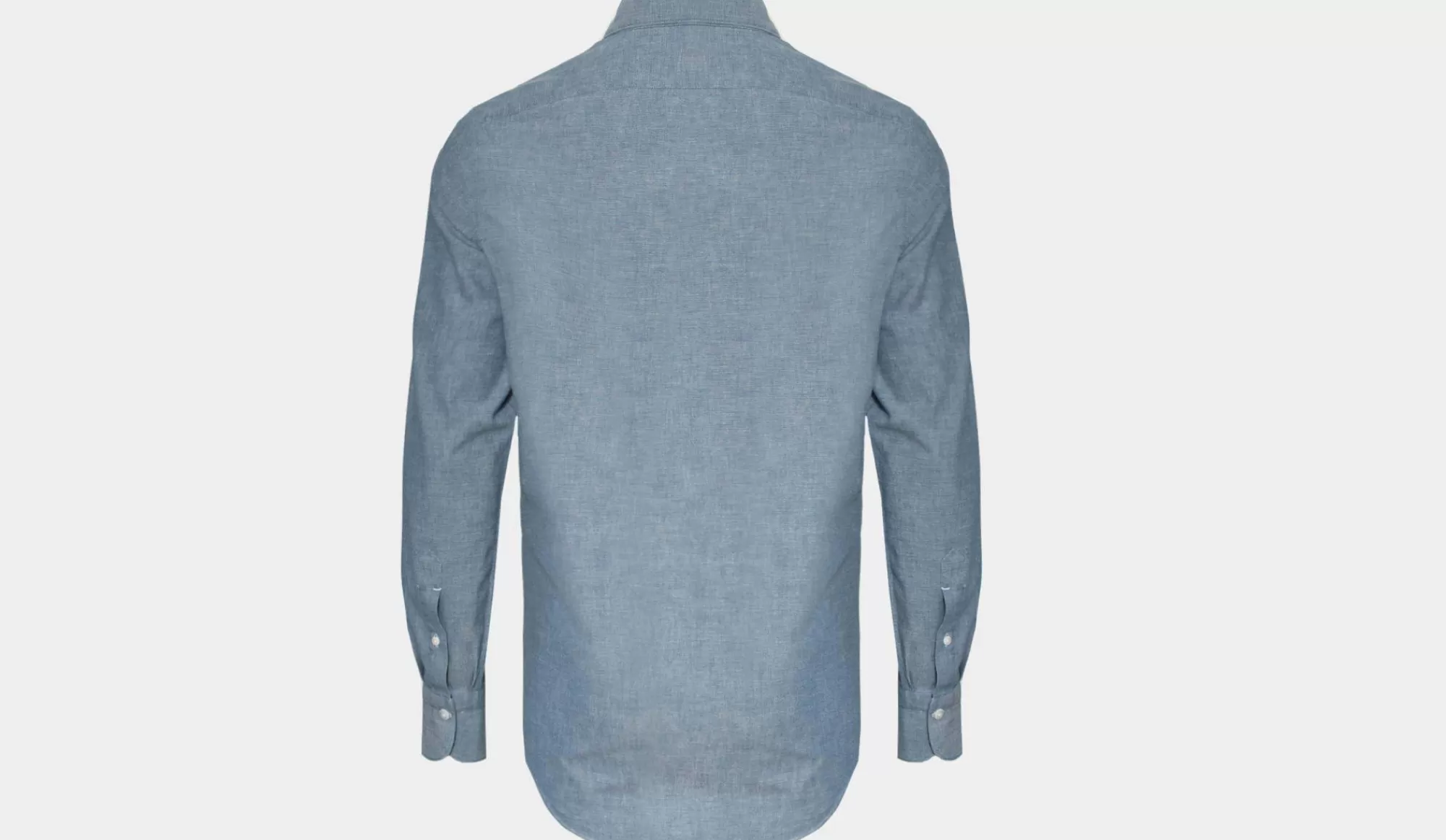 Cheap Finamore Shirt 'Chambray' Light Blue