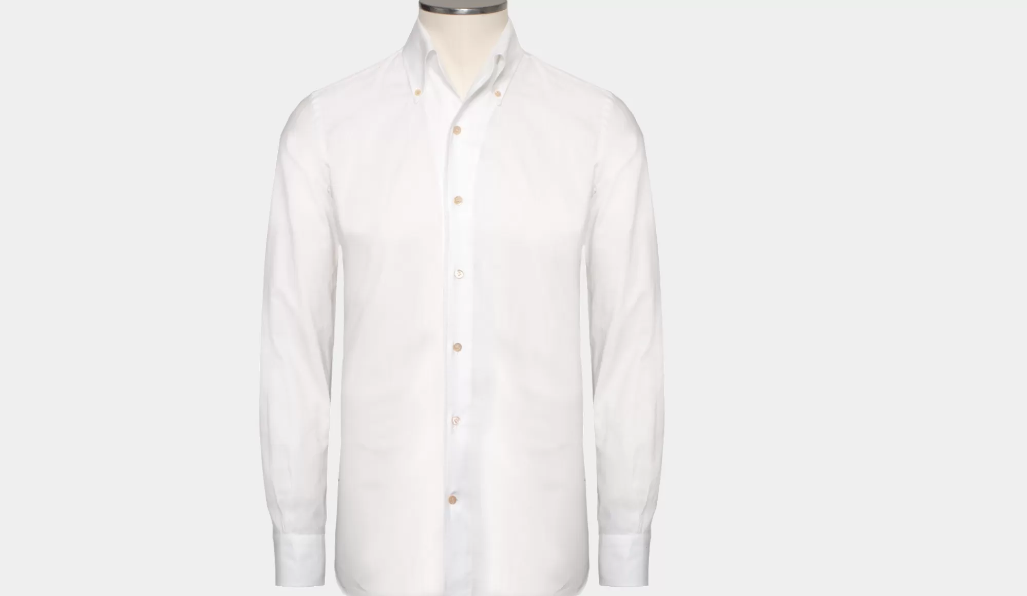 Hot Mazzarelli Shirt Cotton "Button-Down" White