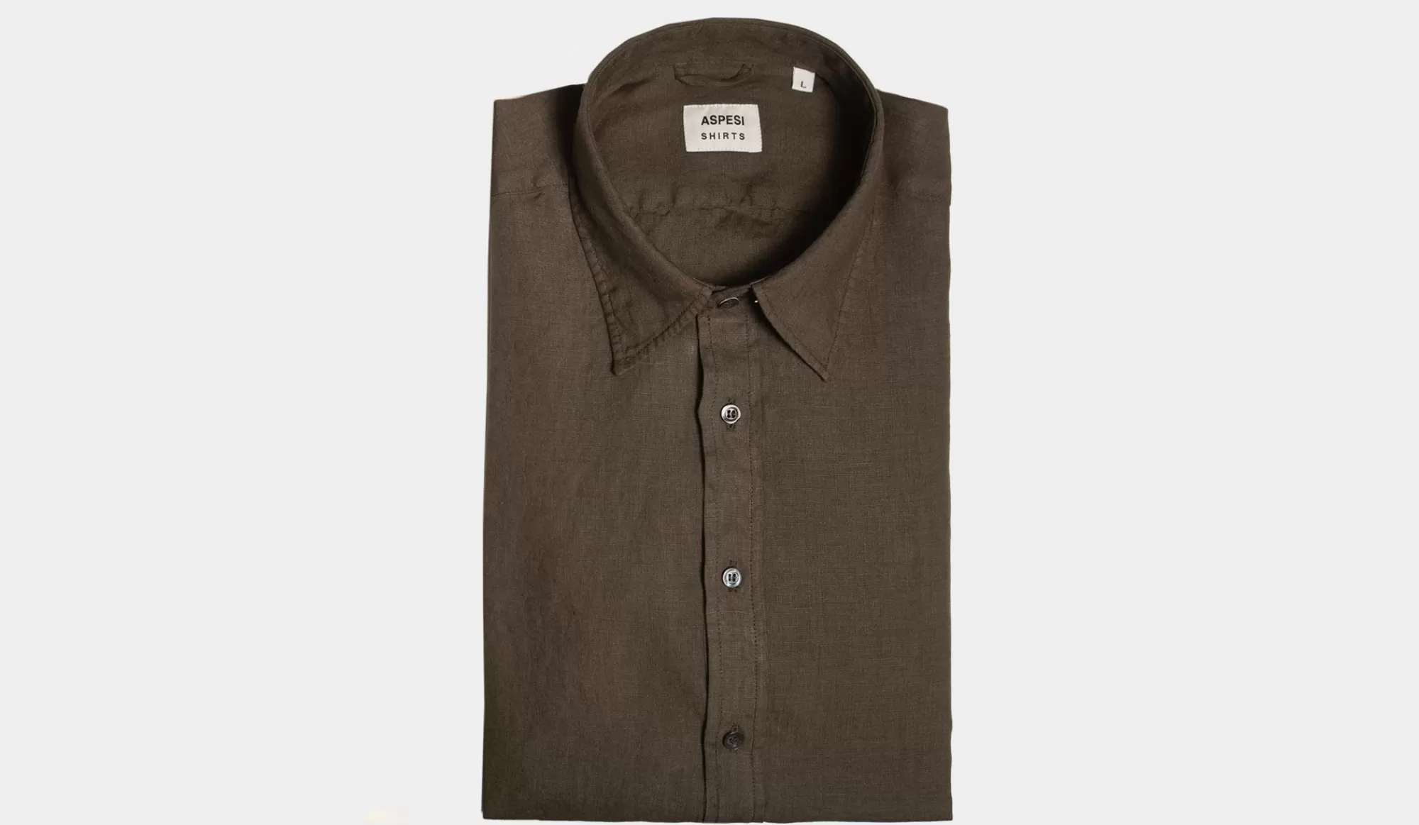 Best Aspesi Shirt Polo Linen Green