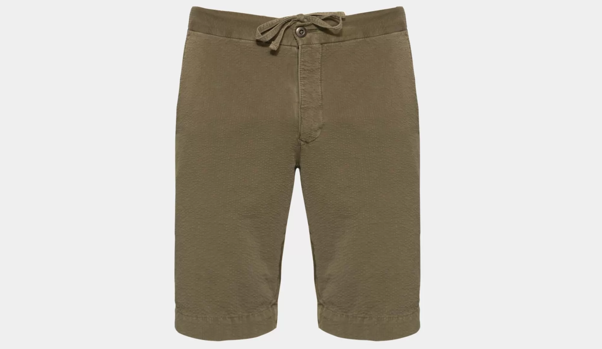 Flash Sale Incotex Shorts Seersucker Olive