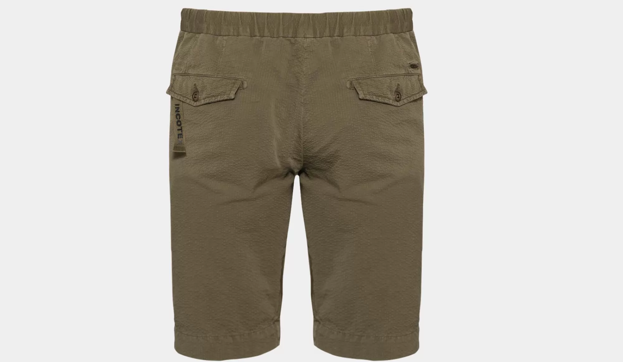 Flash Sale Incotex Shorts Seersucker Olive