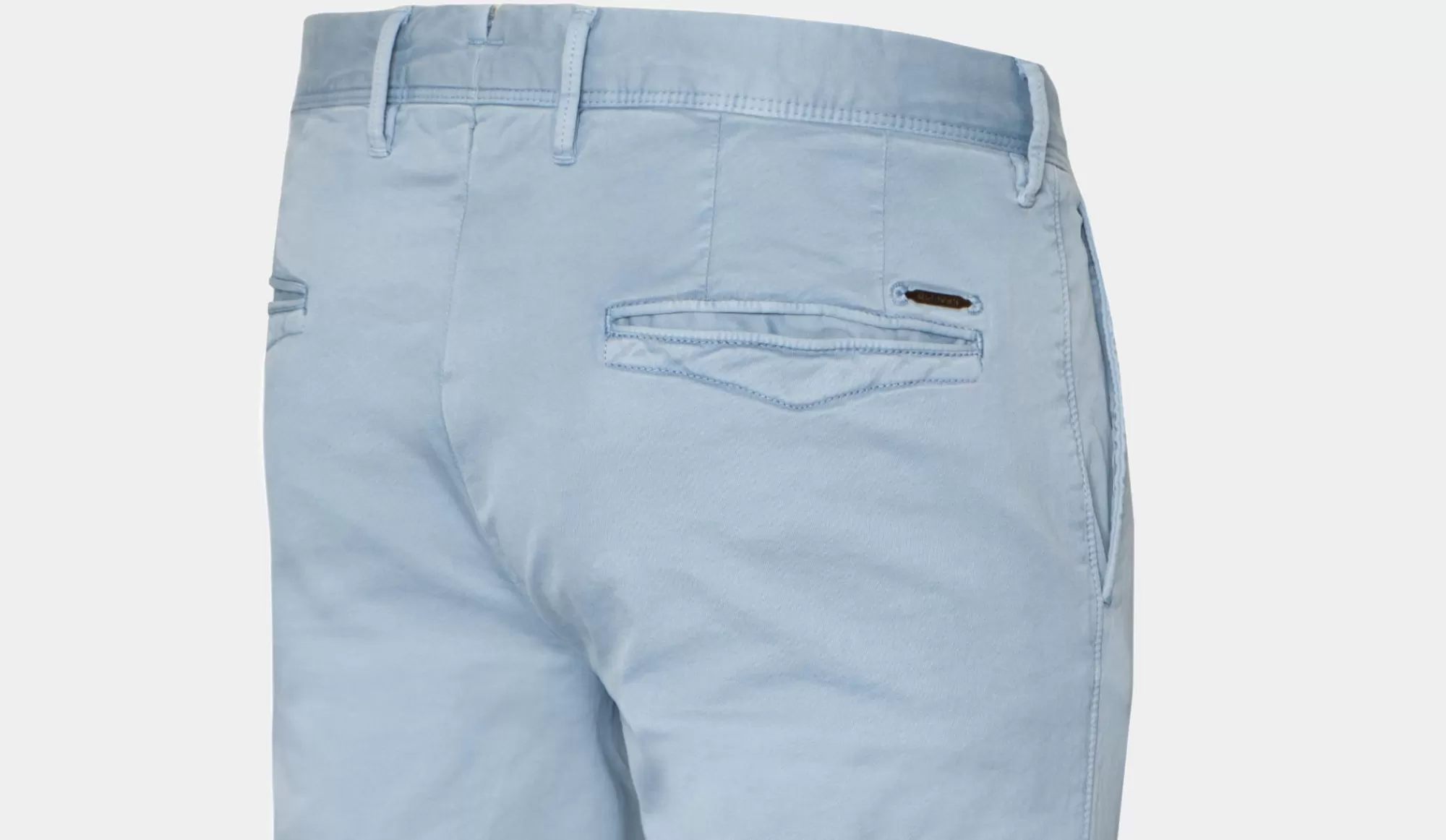 Shop Incotex Slacks Cotton Light-Blue