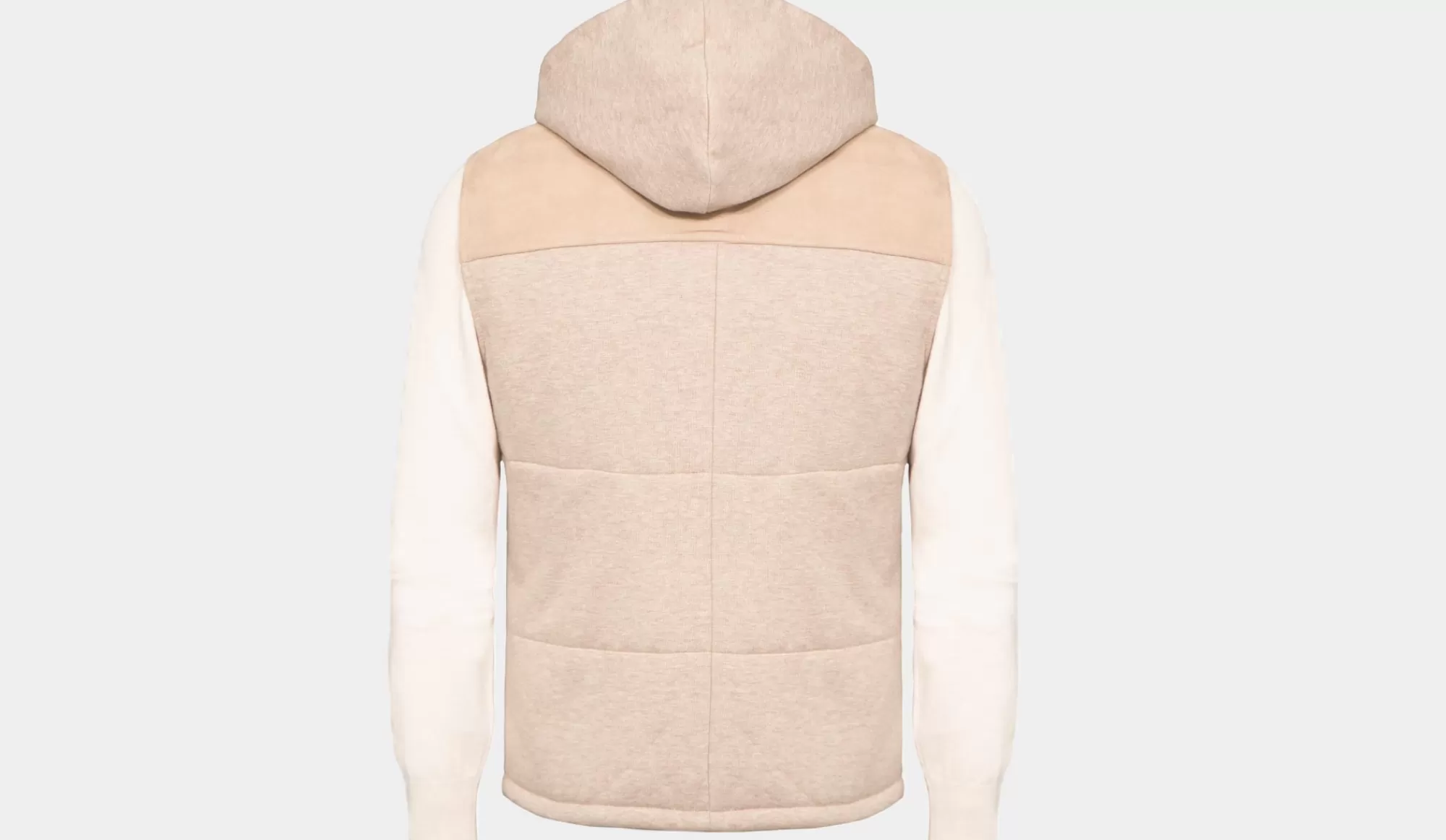 Best Sale Capobianco Suede Padded Gilet Beige