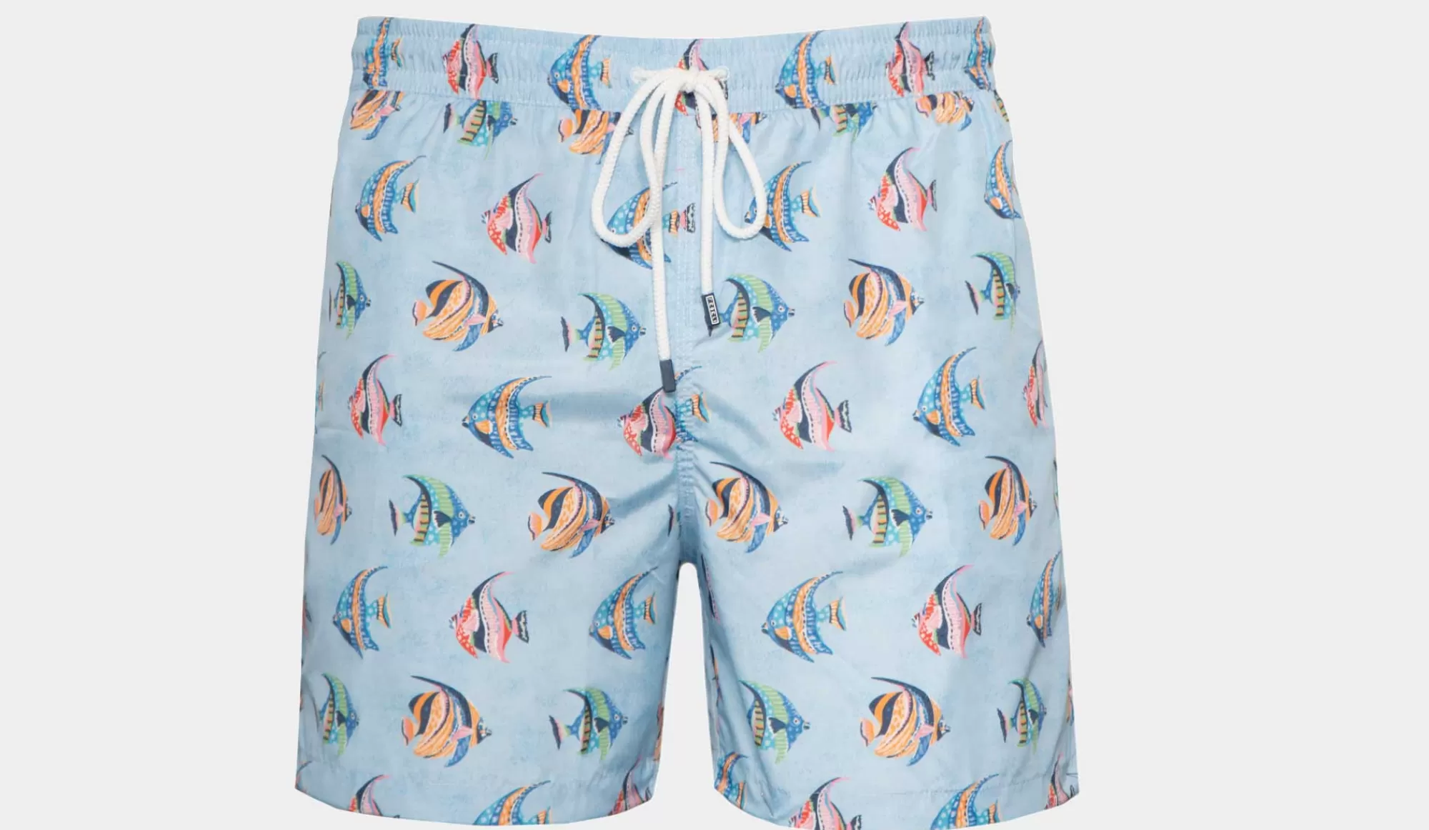 Fashion Fedeli Swim Trunk Fish Light-Blue