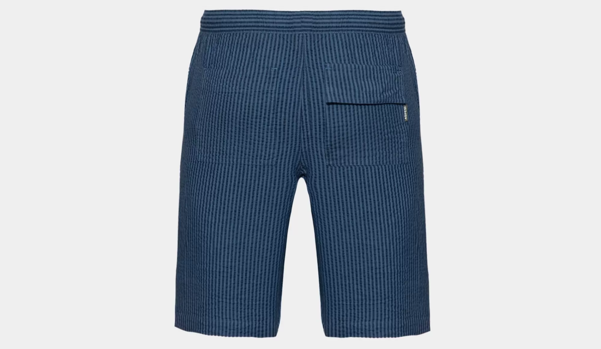 Clearance Aspesi Swim Trunk Seersucker Blue