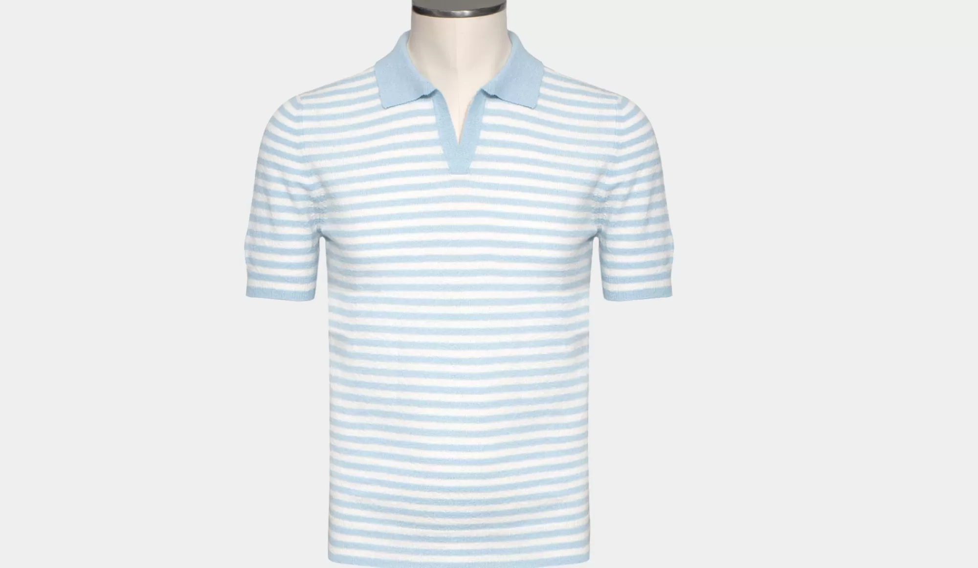 Clearance Gran Sasso Terry Striped Polo