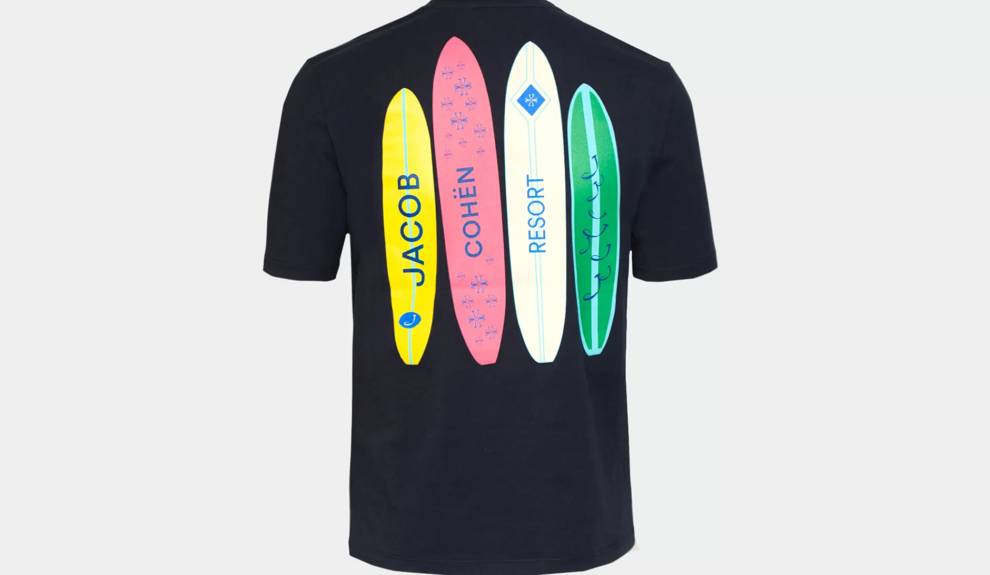 Hot Jacob Cohen T-Shirt Surfing Navy