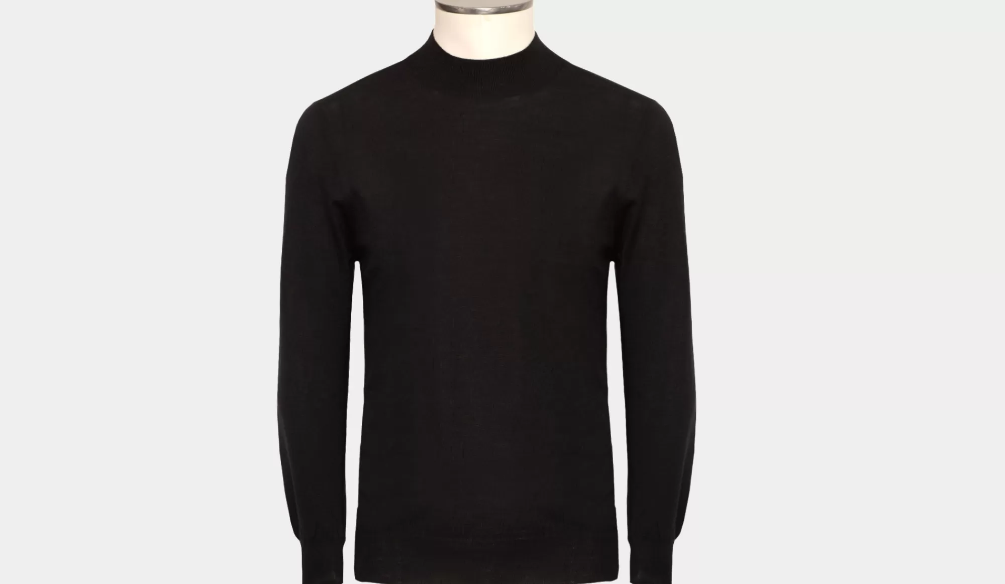 New Gran Sasso Turtle Neck 'super Tasmania' Black