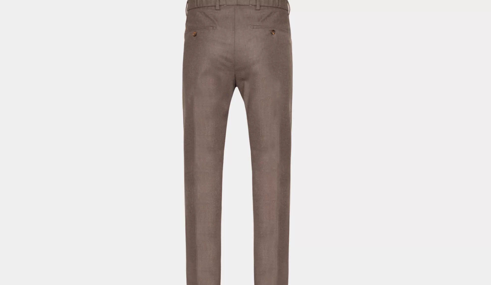 Clearance Marco Pescarolo Woolen Trousers Brown